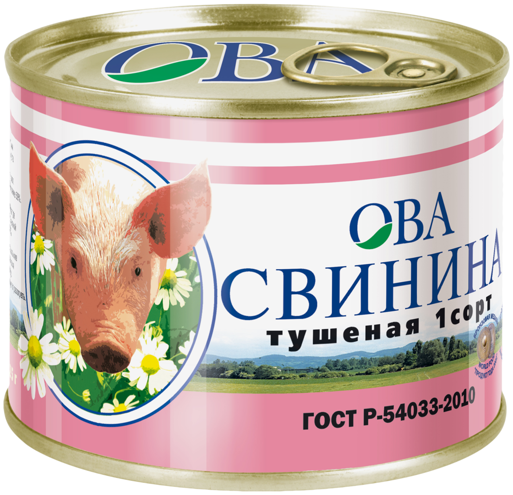 Свинина тушеная ОВА 1-й сорт ГОСТ